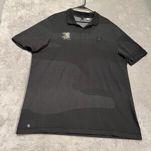 UCF Knights Polo Shirt Mens 2XL Black Adidas Seamless Performance Golf Camo